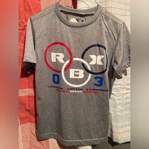 Reebok Shirt T-shirt Tougher Faster Stronger Boys 8 Kids Youth RBX Polyester